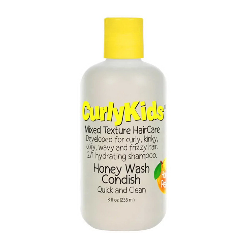 CurlyKids Honey Wash Condish 2In1 Hydrating Shampoo, 8 Oz