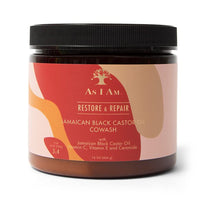 As I Am Restore and Repair Jamaican Black Castor Oil Cowash, 16 Oz