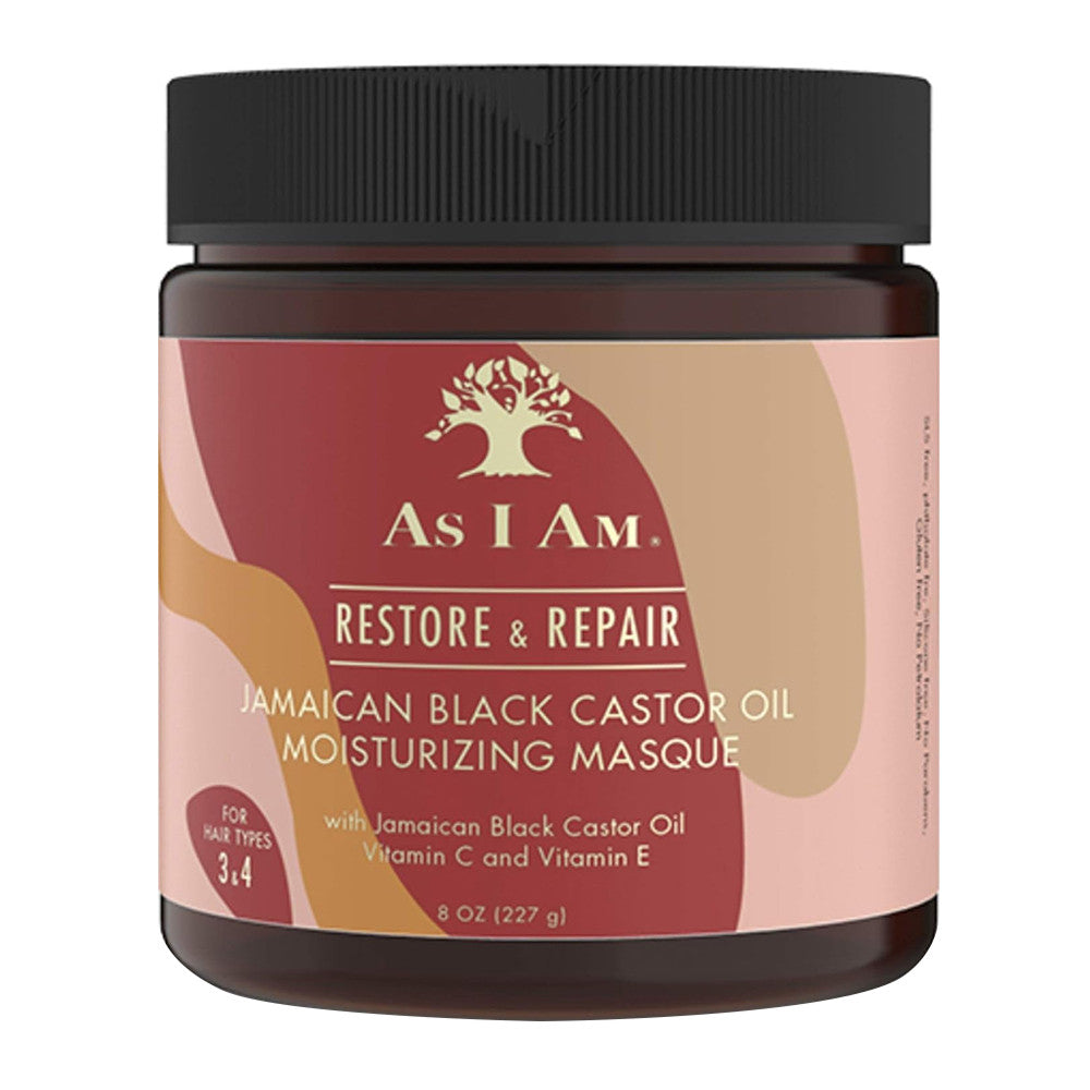 As I Am Restore and Repair Jamaican Black Castor Oil Moisturizing Masque, 8 Oz