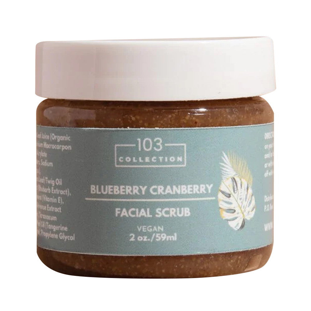 103 Collection Vegan Blueberry Cranberry Facial Scrub, 2 Oz