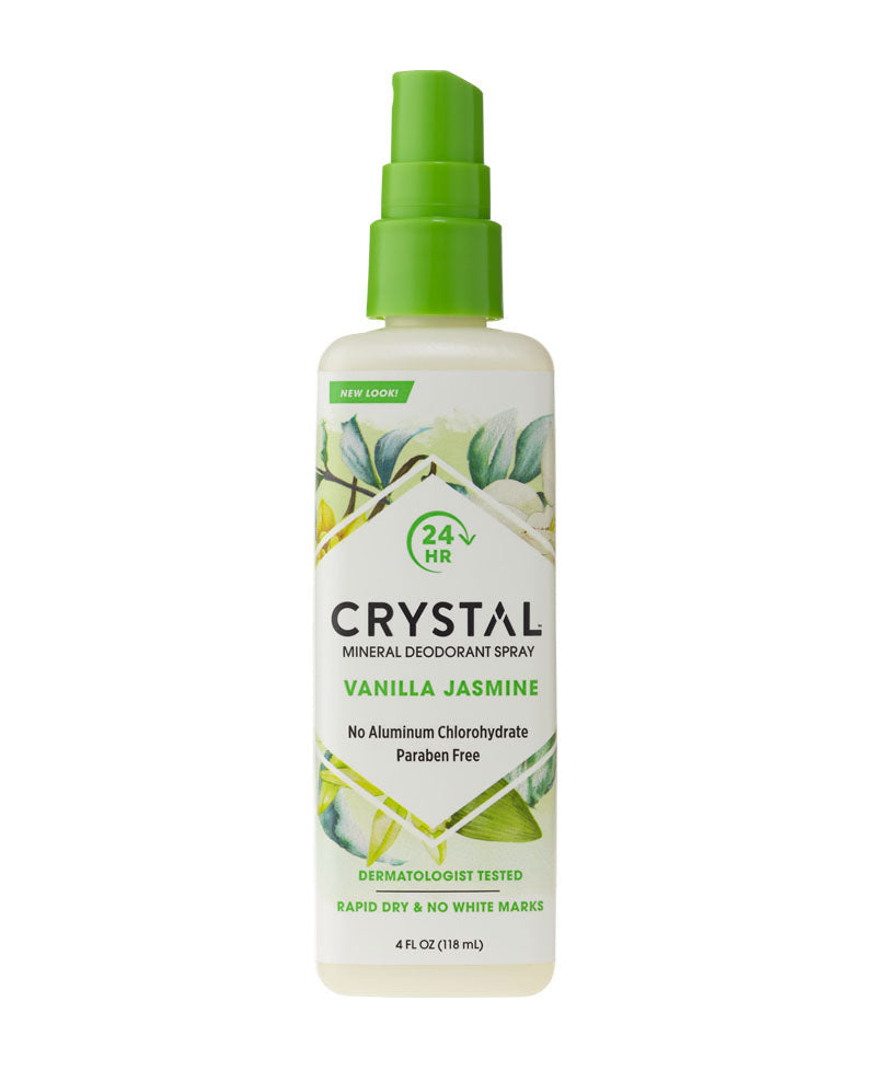 Crystal Mineral Deodorant Spray, Vanilla Jasmine, 4 Oz