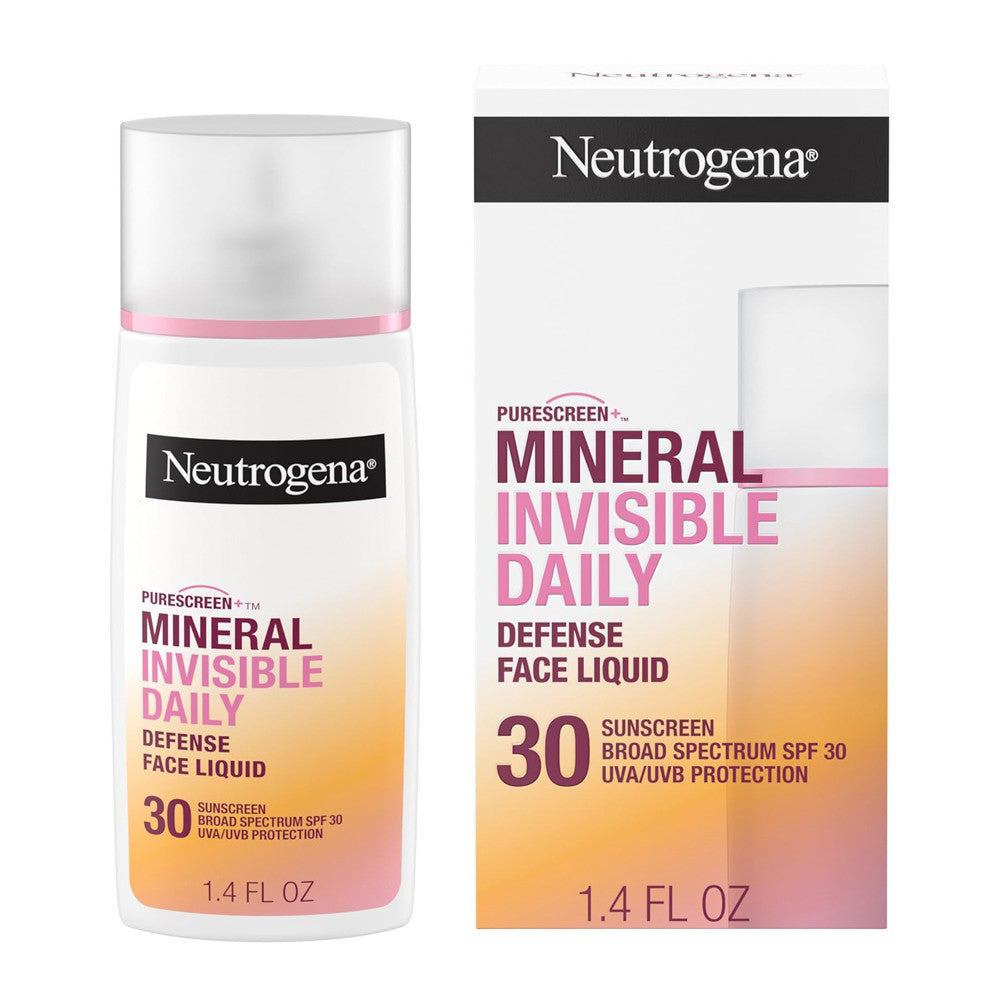 Neutrogena Purescreen Mineral Invisible Daily Defense Face Liquid Spf 30, 1.4 Oz