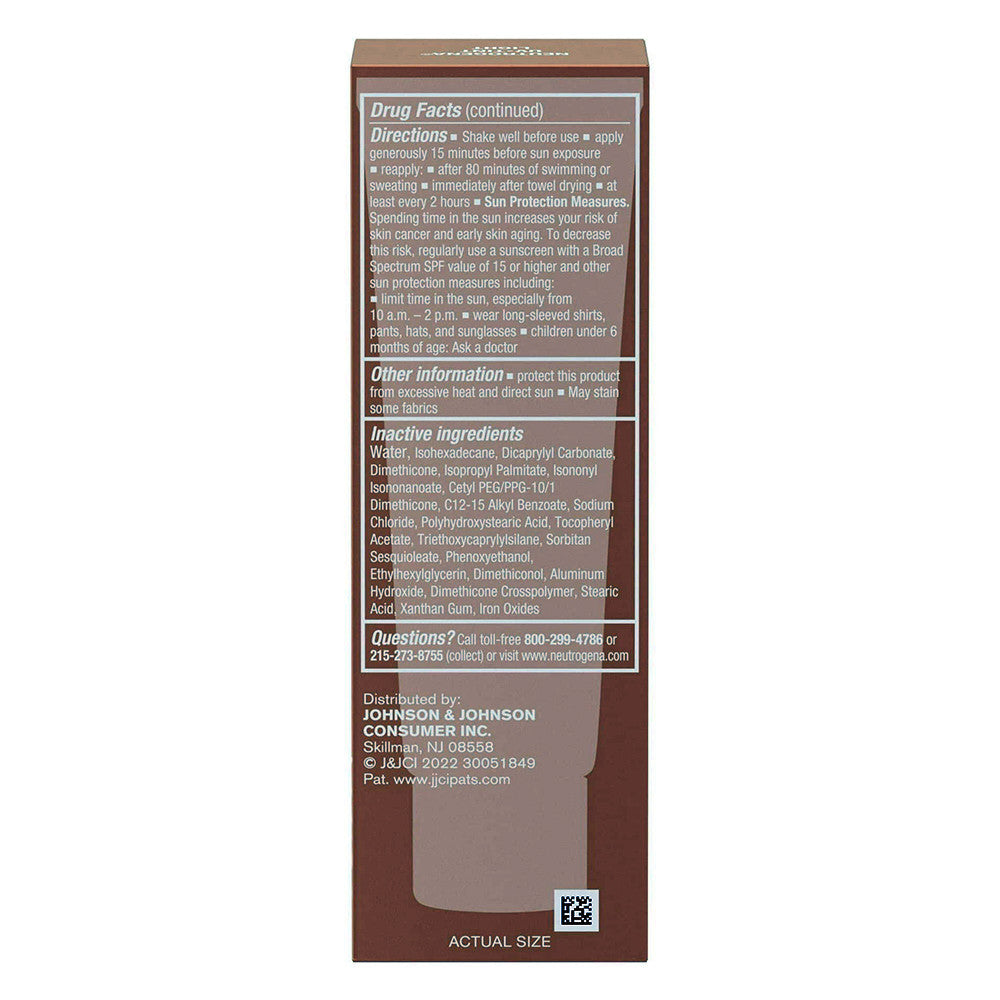 Neutrogena Purescreen Mineral Uv Tinted Face Sunscreen Spf 30 Liquid, Light, 1.1 Oz