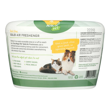 Citrus Magic Pet Odor Eliminator Solid Air Freshener, Fresh Citrus, 20 Oz