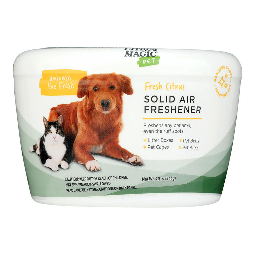Citrus Magic Pet Odor Eliminator Solid Air Freshener, Fresh Citrus, 20 Oz