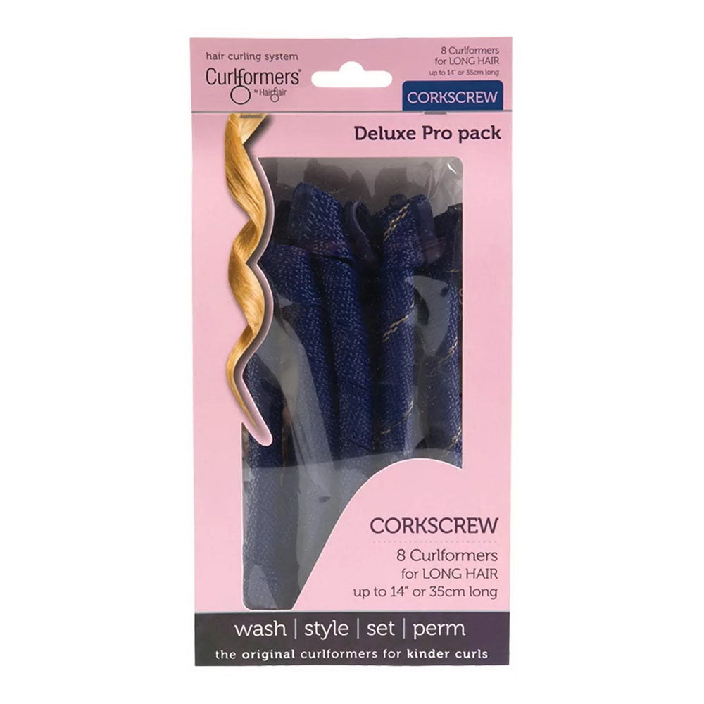 Curlformers Corkscrew Hair Curling System Deluxe Pro Pack for Long Hair 1Ea