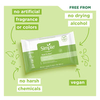 Simple Sensitive Skin Experts Cleansing Facial Wipes, Kind To Skin - 25 Ea