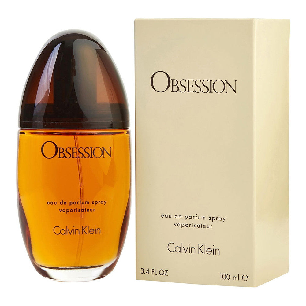 Obsession Calvin Klein Eau de Parfum Vaporisateur Spray Perfume for Women, 3.4 Oz