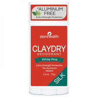 Zion Health Adama Clay Dry Deodorant, White Pine, 2.5 Oz
