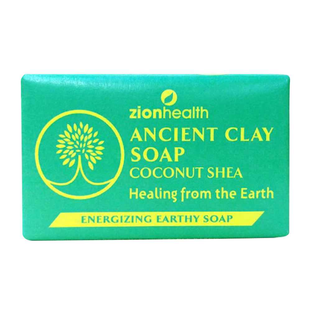 Zion Health Coconut Shea Ancient Clay Natural Soap Bar, 6 Oz