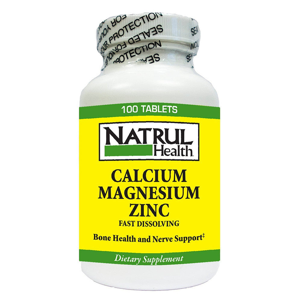 Natrul Health Calcium, Magnesium Plus Zinc Tablets - 100 Ea