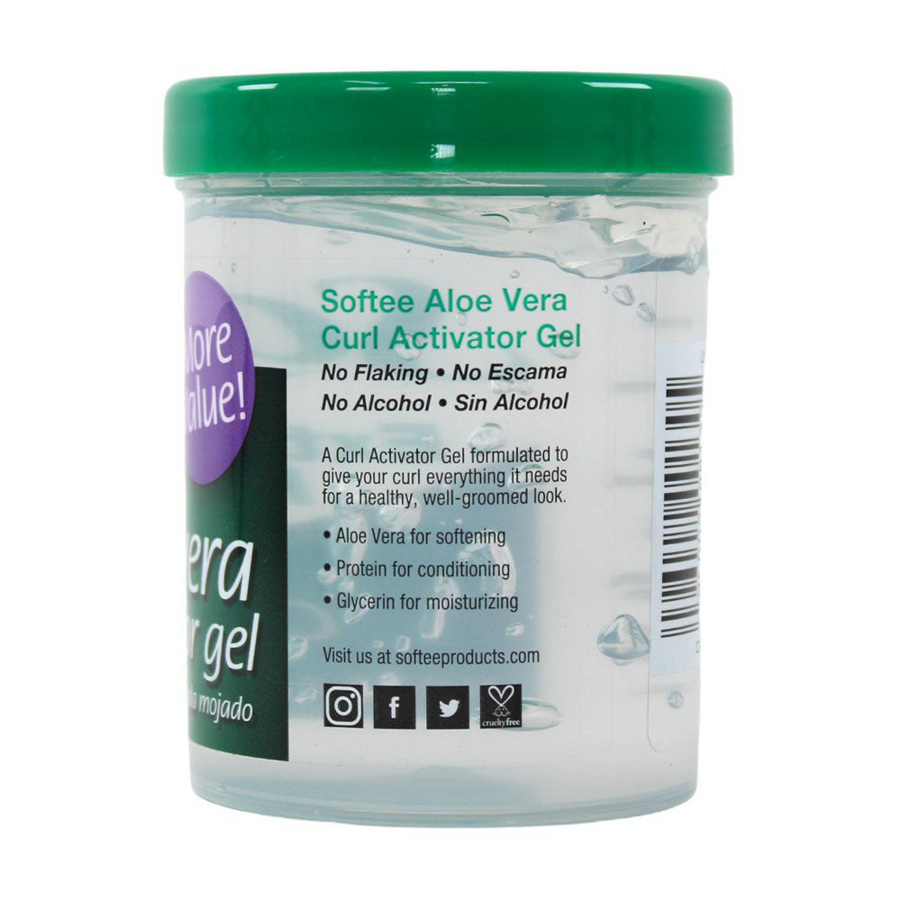 Softee Aloevera Curl Activator Gel for Extra Dry Hair, 8 Oz