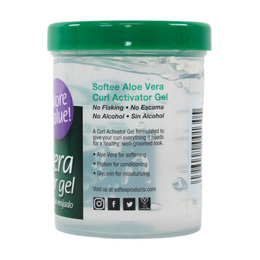 Softee Aloevera Curl Activator Gel for Extra Dry Hair, 8 Oz