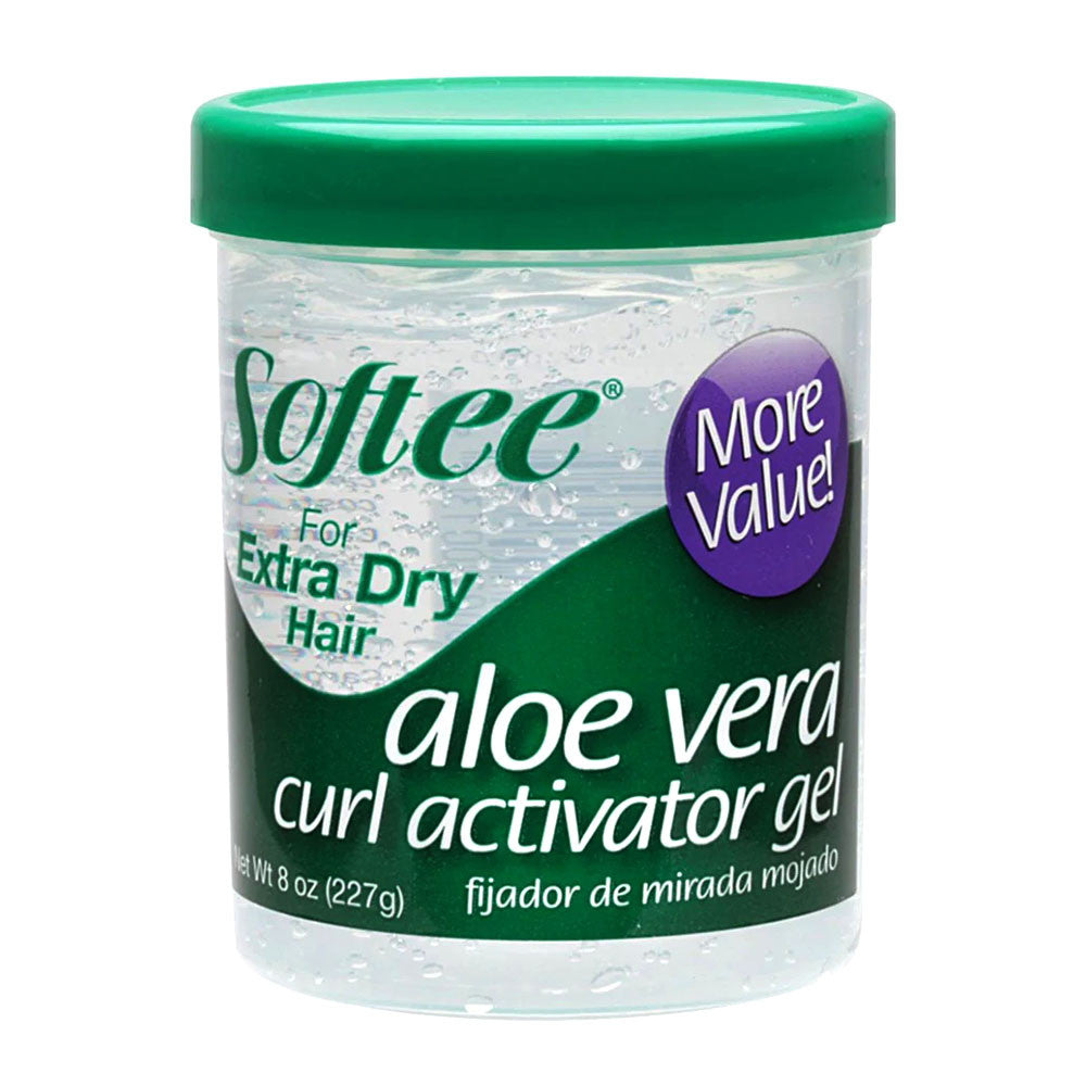 Softee Aloevera Curl Activator Gel for Extra Dry Hair, 8 Oz