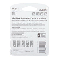 Leader Batteries, Alkaline Aaa, 1.5 Volt, 4 Ea