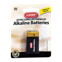 Leader Battery Alkaline, 9 Volt, 1 Ea