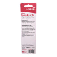 Leader Fine Grit Pink Salon Boards Nail Files Pack, 2 Ea