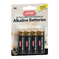 Leader Batteries, Alkaline Aa, 1.5 Volt, 8 Ea