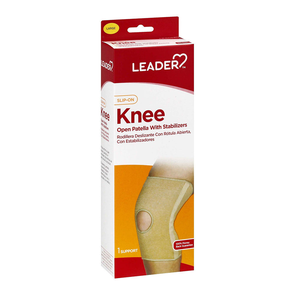 Leader Knee Support Elastic Large, Supports Braces, 1 Ea