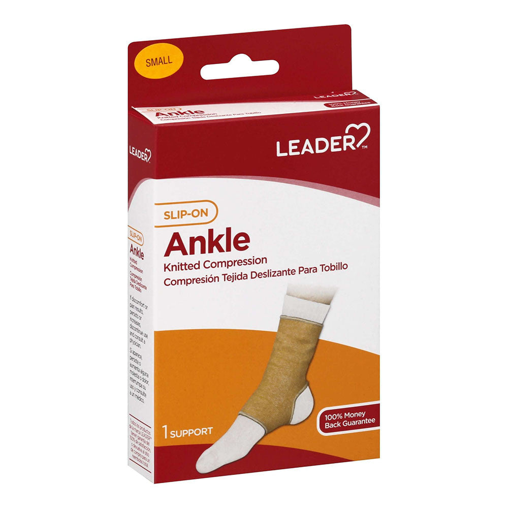 Leader Slip On Ankle Support Braces, Elastic Small, 1 Ea