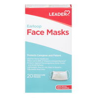 Leader Earloop Face Masks, 20 Ea