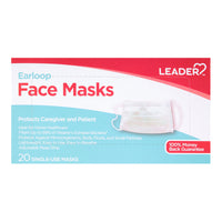 Leader Earloop Face Masks, 20 Ea