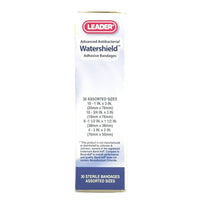 Leader Antibacterial Watershield Adhesive Bandages, Assorted Sizes, 30 Ea