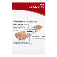 Leader Antibacterial  Adhesive Bandages, Strong Strips, All One Size, 20 Ea