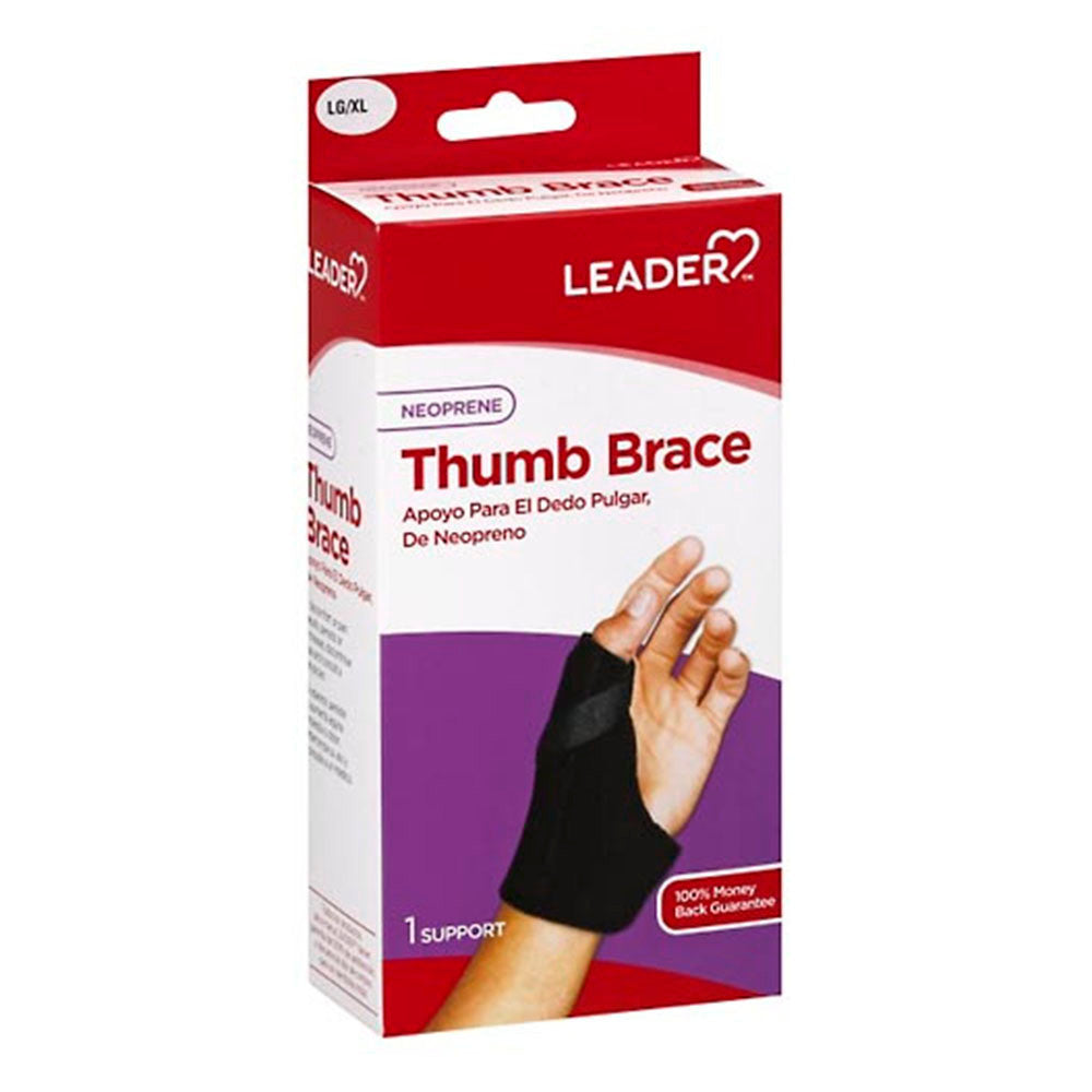 Leader Thumb Brace, Neoprene, Large/Extra Large, Supports Braces, 1 Ea