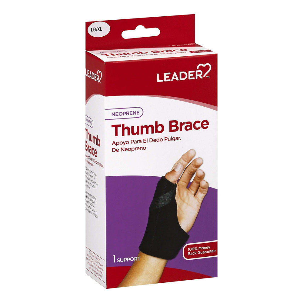 Leader Thumb Brace, Neoprene, Large/Extra Large, Supports Braces, 1 Ea