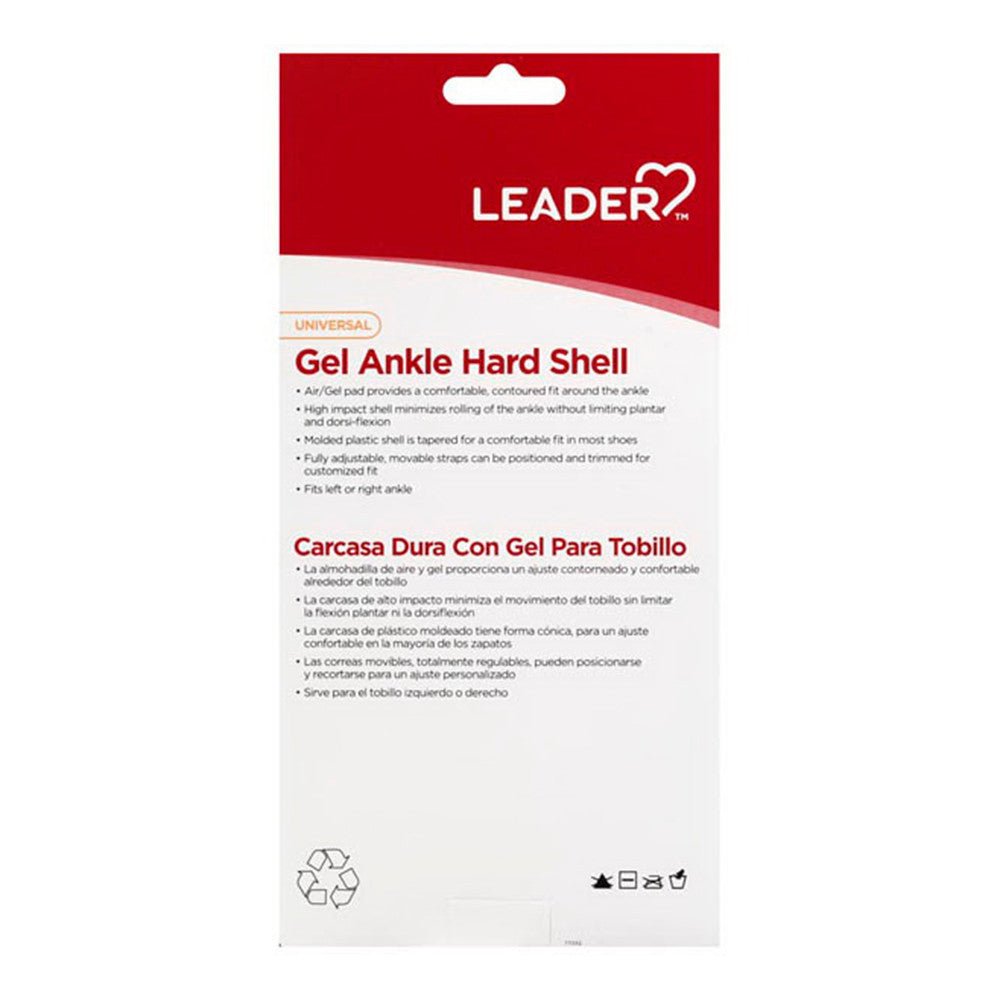 Leader Universal Ankle Brace Hard Shell Gel, 1 Ea
