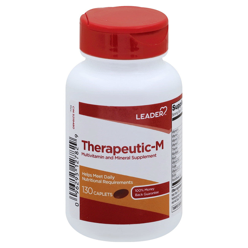Leader Therapeutic M Multivitamin and Mineral Supplement Support Caplets, 130 Ea