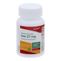 Leader Ferrous Gluconate, Iron 27 Mg Tablets, 100 Ea