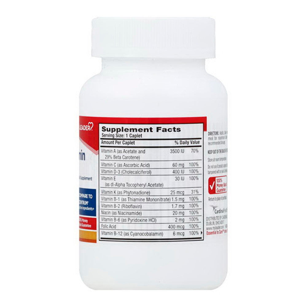 Leader Multivitamin, Adults, Caplets, 130 Ea