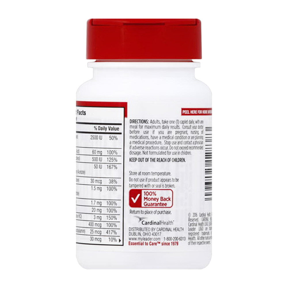 Leader Multivitamin, Adults 50Plus, Caplets, 30 Ea