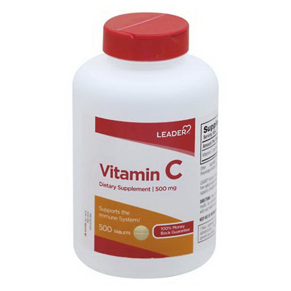 Leader Vitamin C Dietary Supplement 500 Mg Tablets, 500 Ea