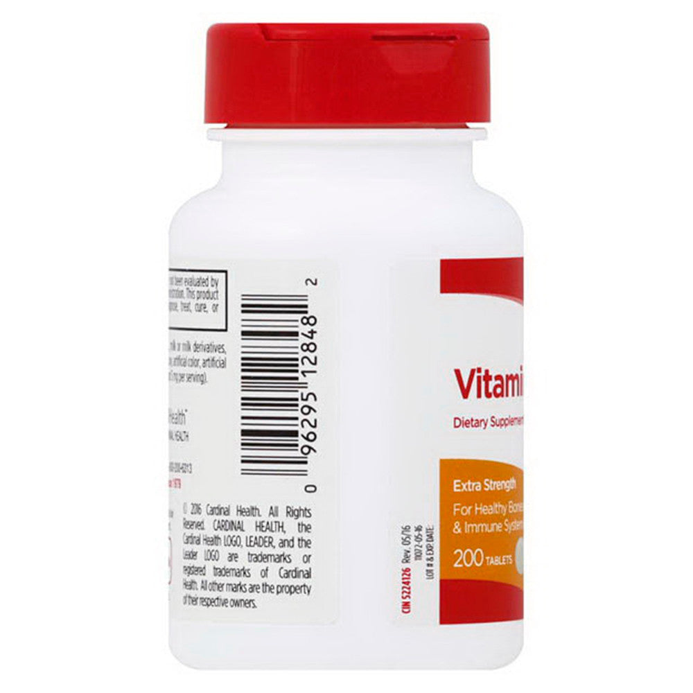Leader Vitamin D3 Extra Strength Dietary Supplement 1000 Iu Tablets, 200 Ea