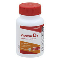 Leader Vitamin D3 Extra Strength Dietary Supplement 1000 Iu Tablets, 200 Ea
