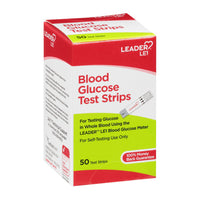 Leader Blood Glucose Test Strips, 50 Ea