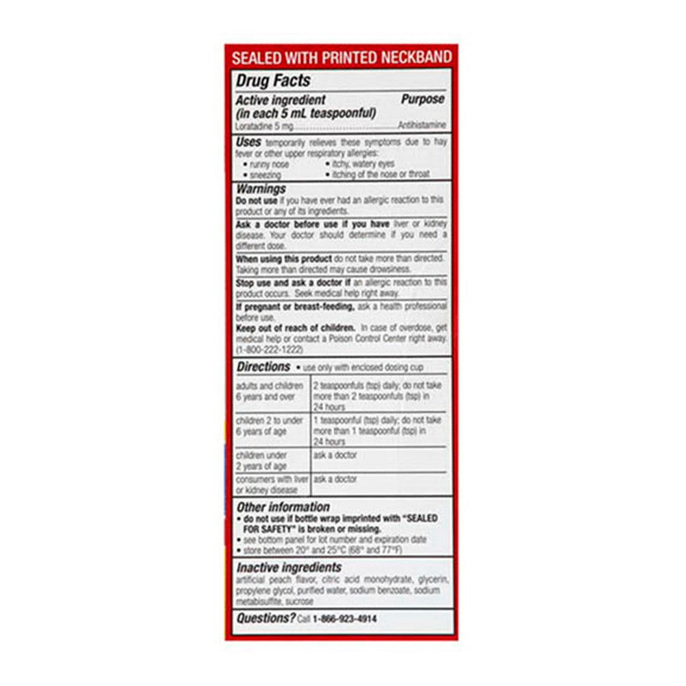 Leader Childrens Allergy, Non Drowsy, Fruit Flavor, 4 Oz