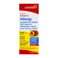 Leader Childrens Allergy, Non Drowsy, Fruit Flavor, 4 Oz