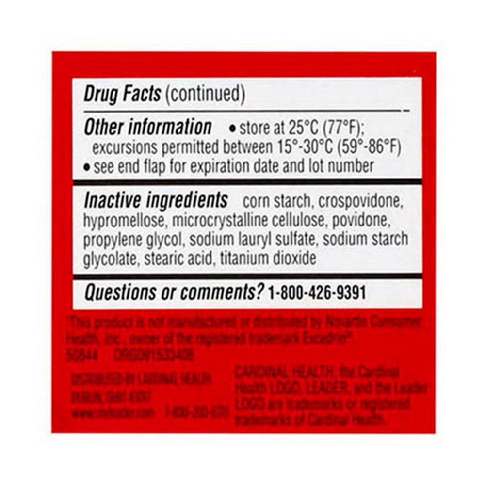 Leader Headache Relief, Extra Strength, Caplets, 24 Ea