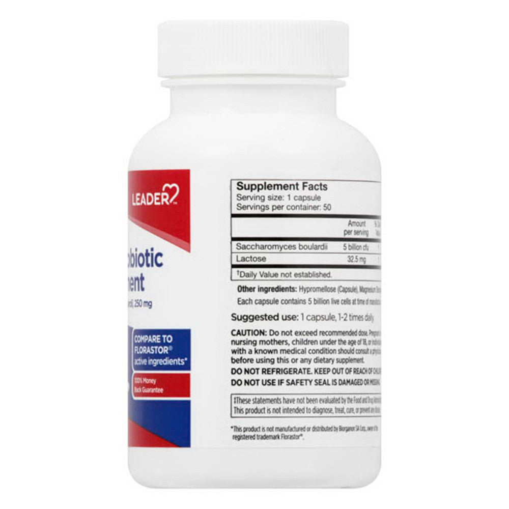 Leader Daily Probiotic Supplement 250 Mg Capsules, 50 Ea