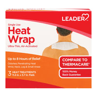 Leader Heat Wrap, Ultra Thin, Air Activated, Single Use, 3 Ea