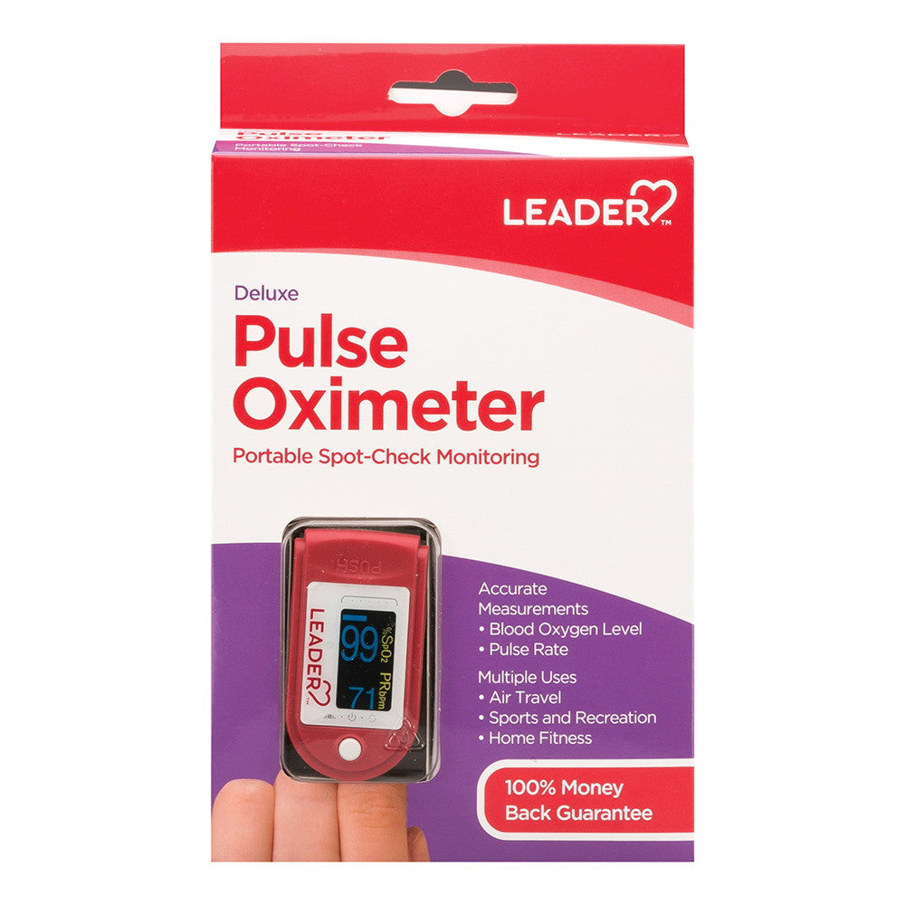 Leader Pulse Oximeter, Deluxe, 1 Ea