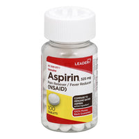 Leader Genuine Aspirin 325 Mg Tablets, 100 Ea