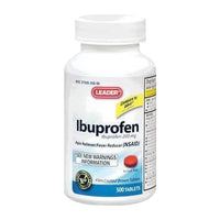 Leader Ibuprofen 200 Mg Pain Reliever and Fever Reducer Film Coated Brown Tablets, 500 Ea