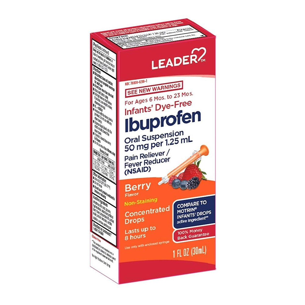 Leader Ibuprofen Dye Free Infants Berry Flavor, 1 Oz