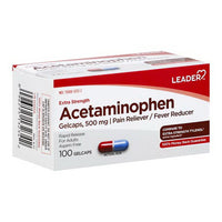 Leader Acetaminophen, Extra Strength 500 Mg, 100 Gelcaps