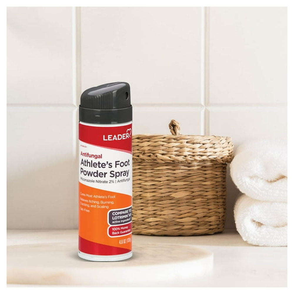 Leader Antifungal Athletes Foot Powder Spray, 4.6 Oz